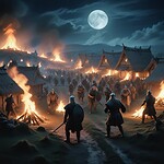 Vikings Attacking a Saxon Village