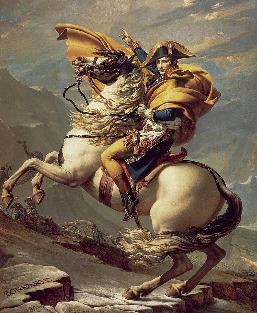 Jacques-Louis David -Napoleon Crossing the Alps