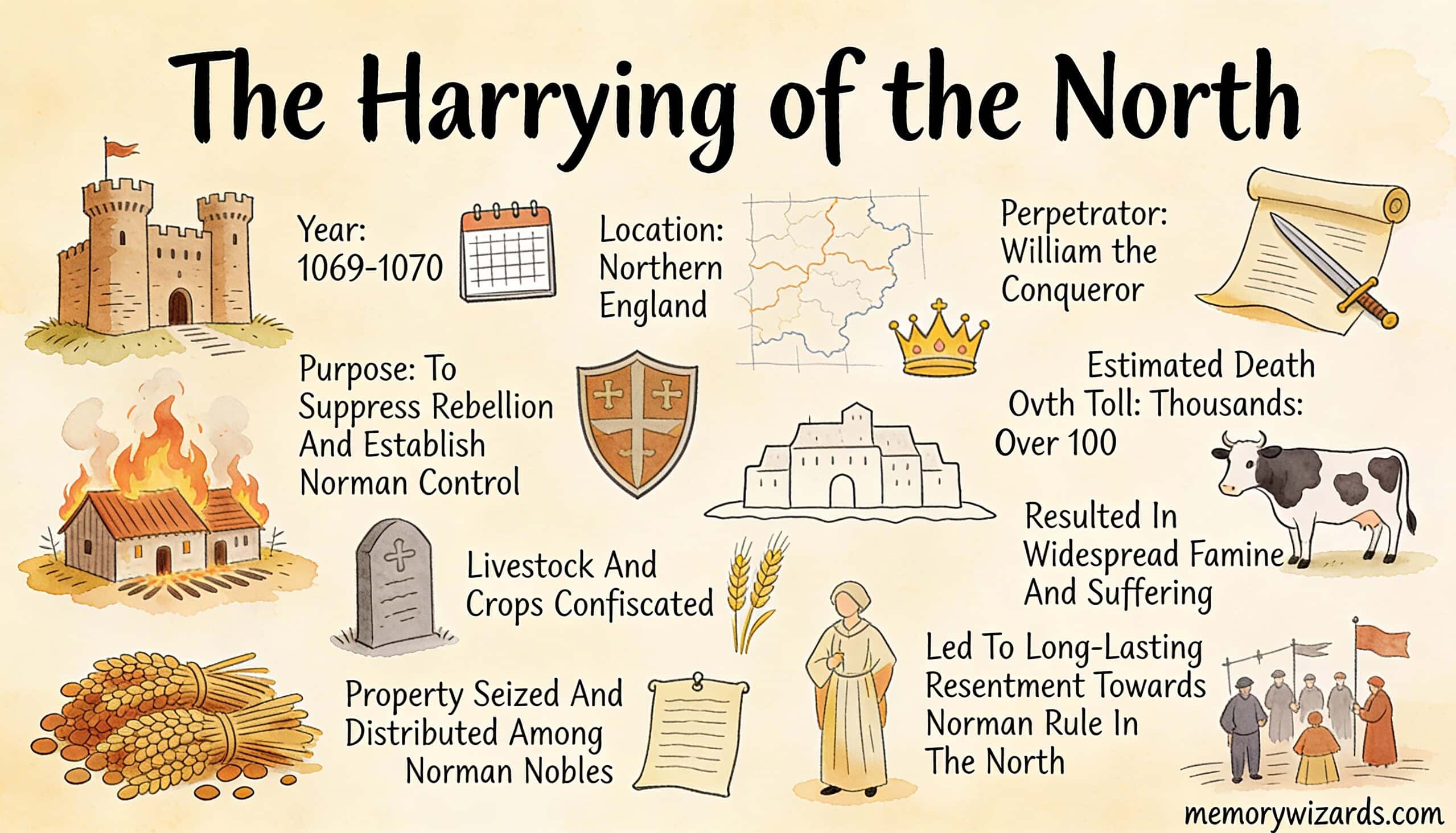 harrying of the north infographic
